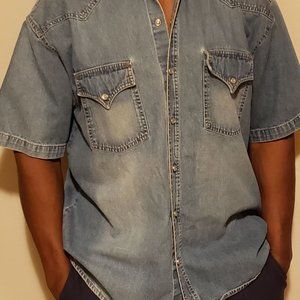 super cool on trend denim shirt